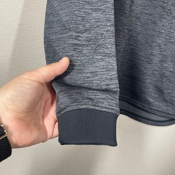 Under Armour Mens Size Large Coldgear Half Zip Pullover Gray Orange Long Sleeves - Picture 3 of 9